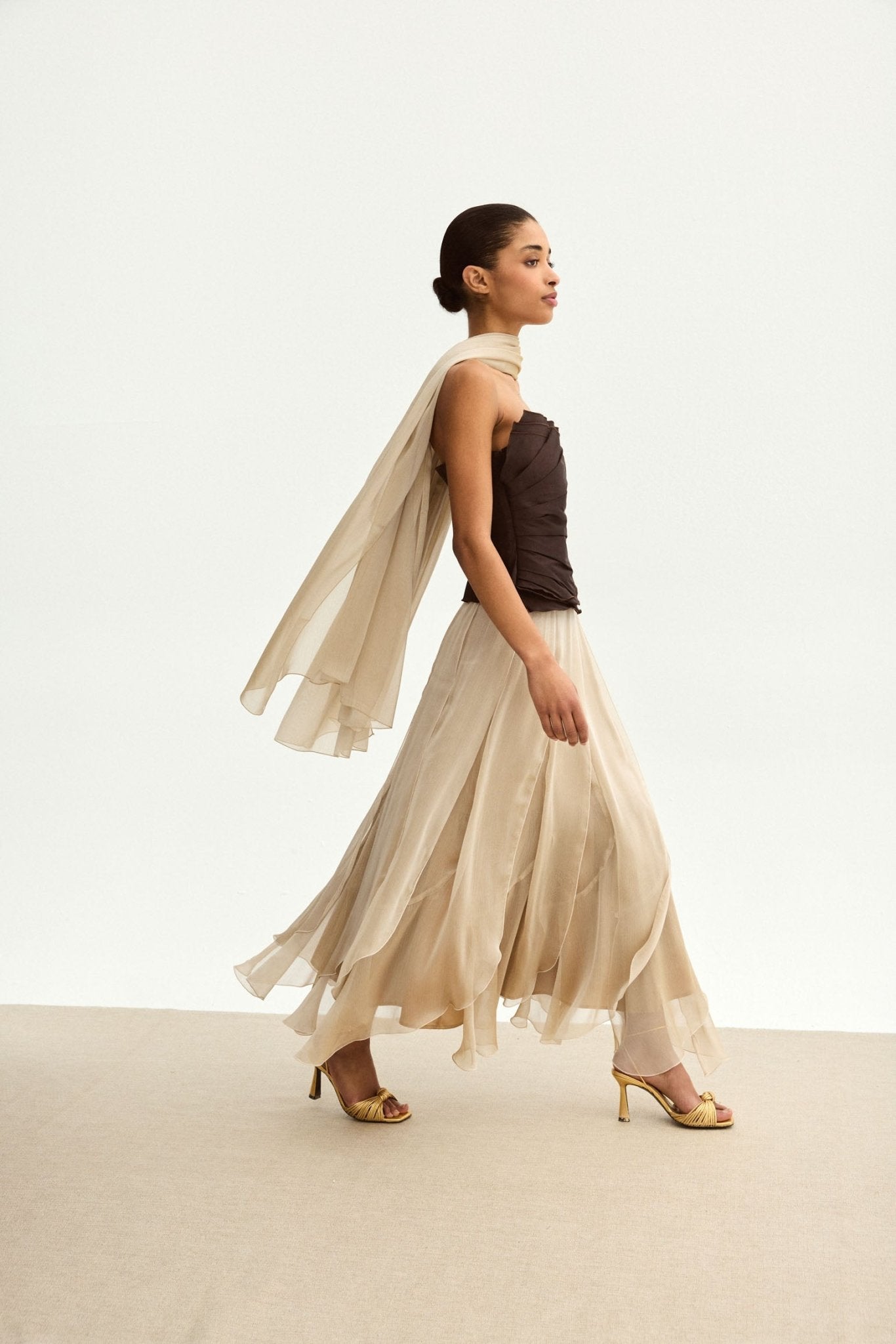 Falda MOONSTONE Champagne - BIMANI