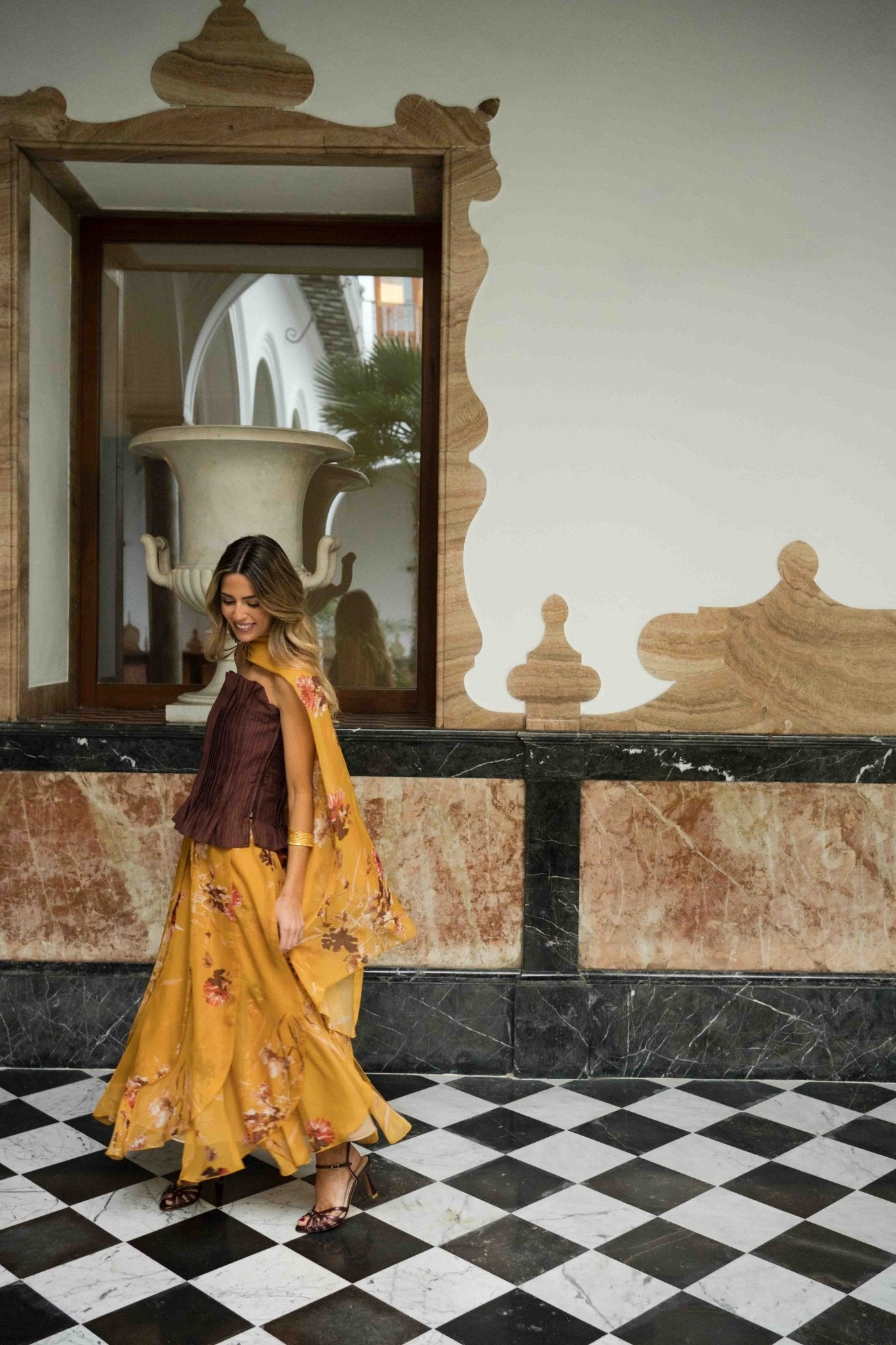 Falda MOONSTONE Estampado Ámbar - BIMANI