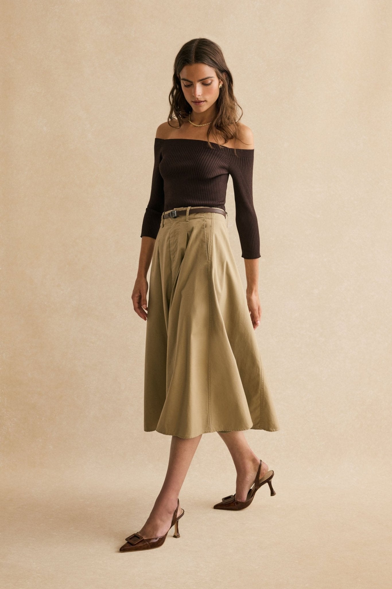 Falda SAVILE Beige - BIMANI