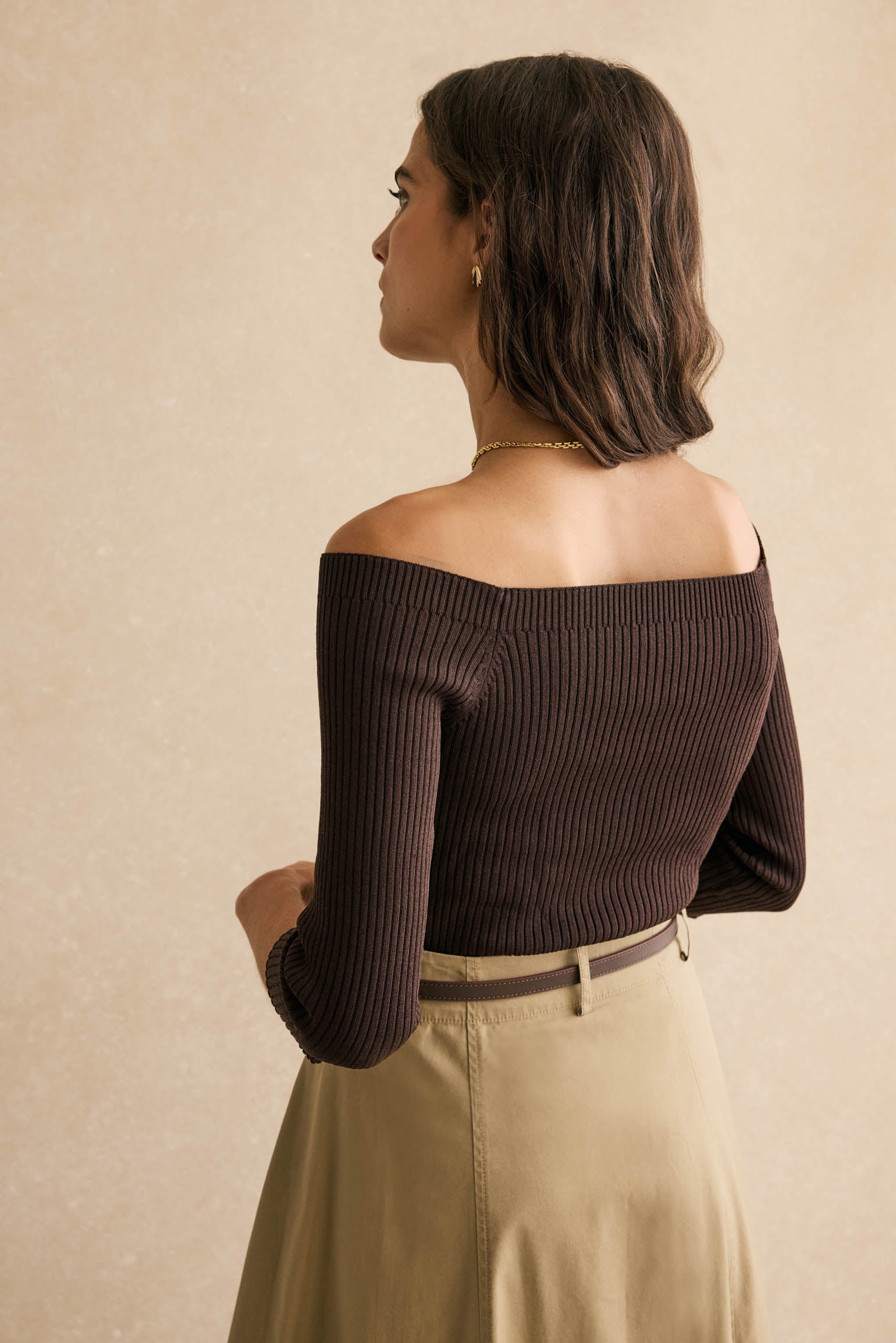 Falda SAVILE Beige - BIMANI