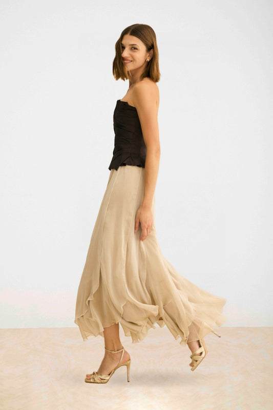Falda MOONSTONE Champagne - BIMANI