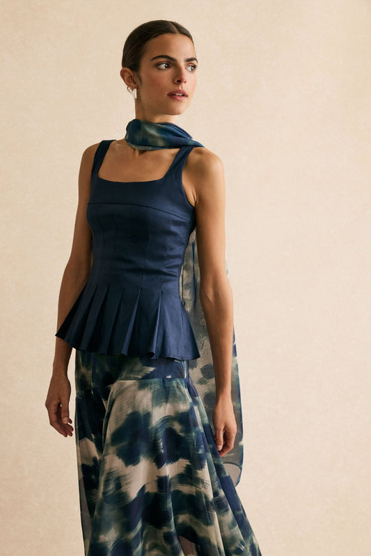 Fular NATI Estampado Azul - BIMANI