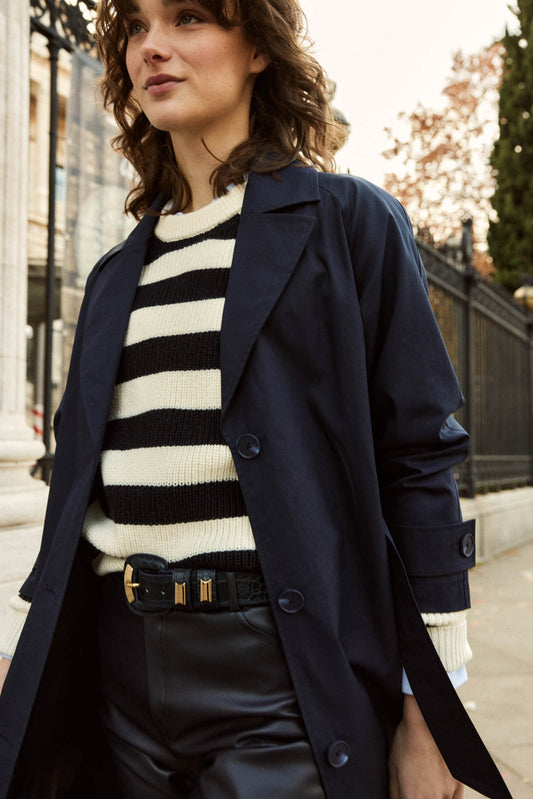 REGENT Navy Trench Coat