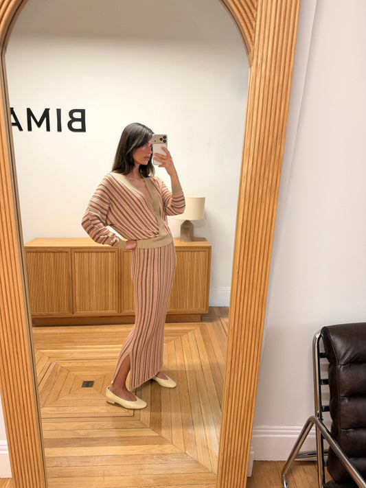 Falda ZINIA Rayas Salmón - BIMANI