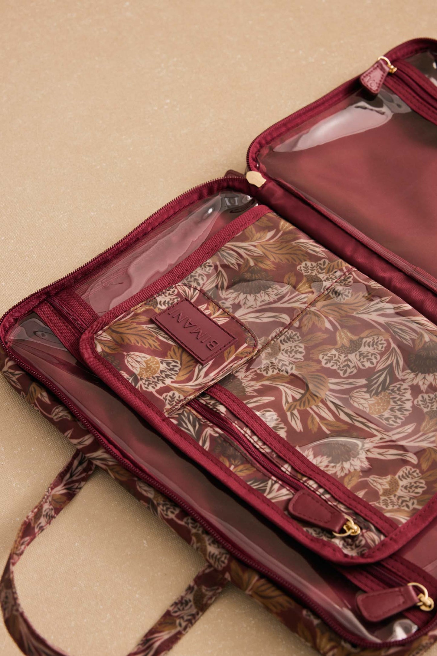 Neceser MARGOT Estampado Burdeos - BIMANI