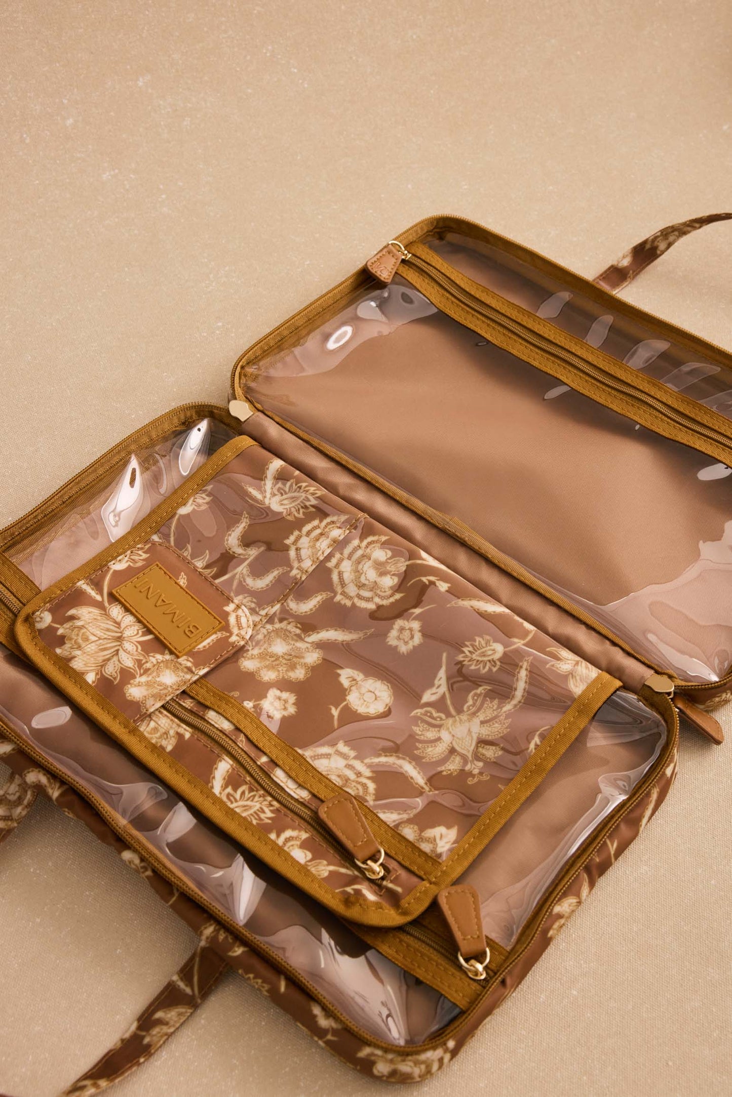 Neceser MARGOT Estampado Mostaza - BIMANI