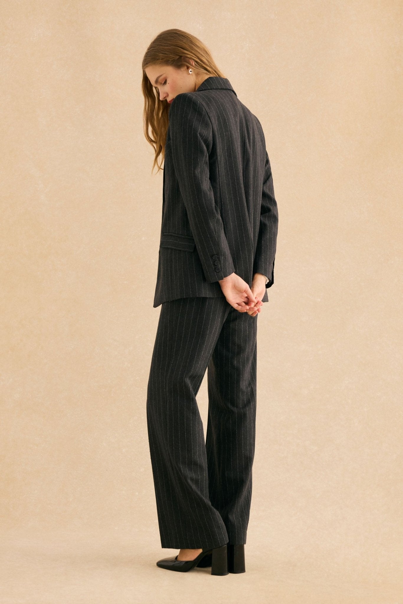 Pantalón ARIA Rayas Gris - BIMANI