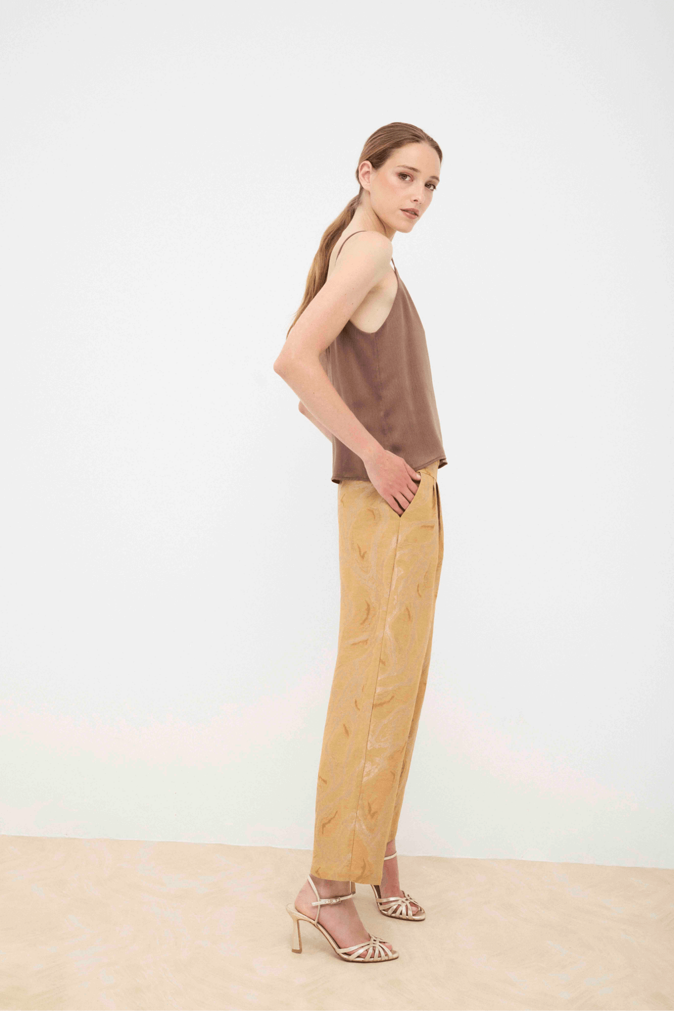 Pantalón ARLETTE Textura Dorada