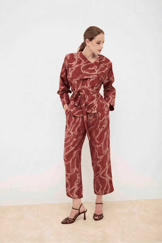 Pantalón ARLETTE Textura Empolvado
