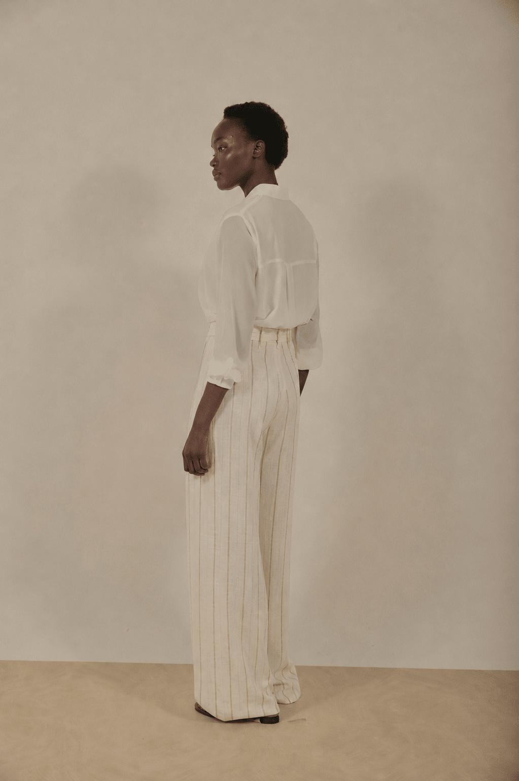 Pantalón EMY Rayas Beige - BIMANI