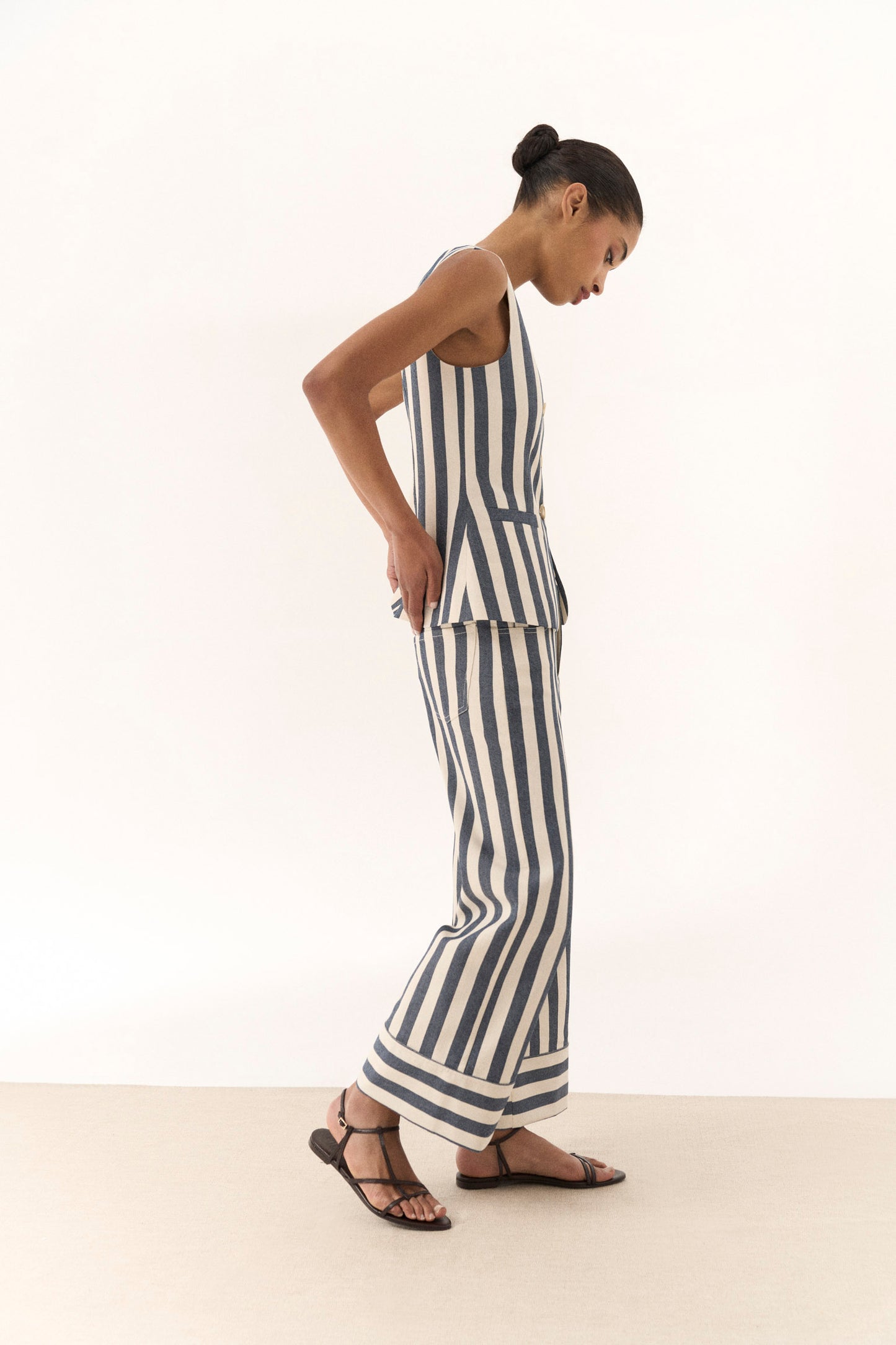 Pantalón GALERA Rayas Azul