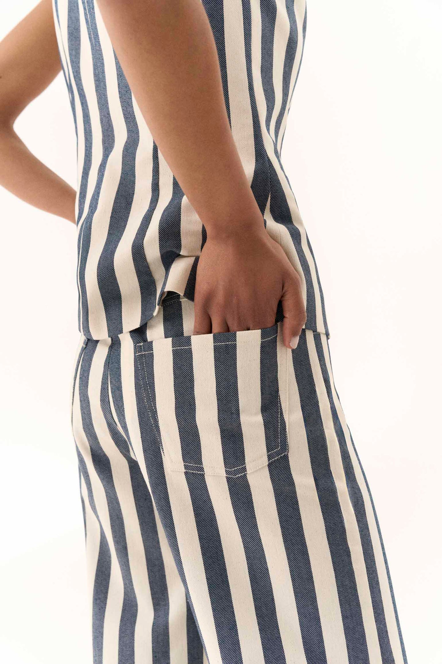Pantalón GALERA Rayas Azul