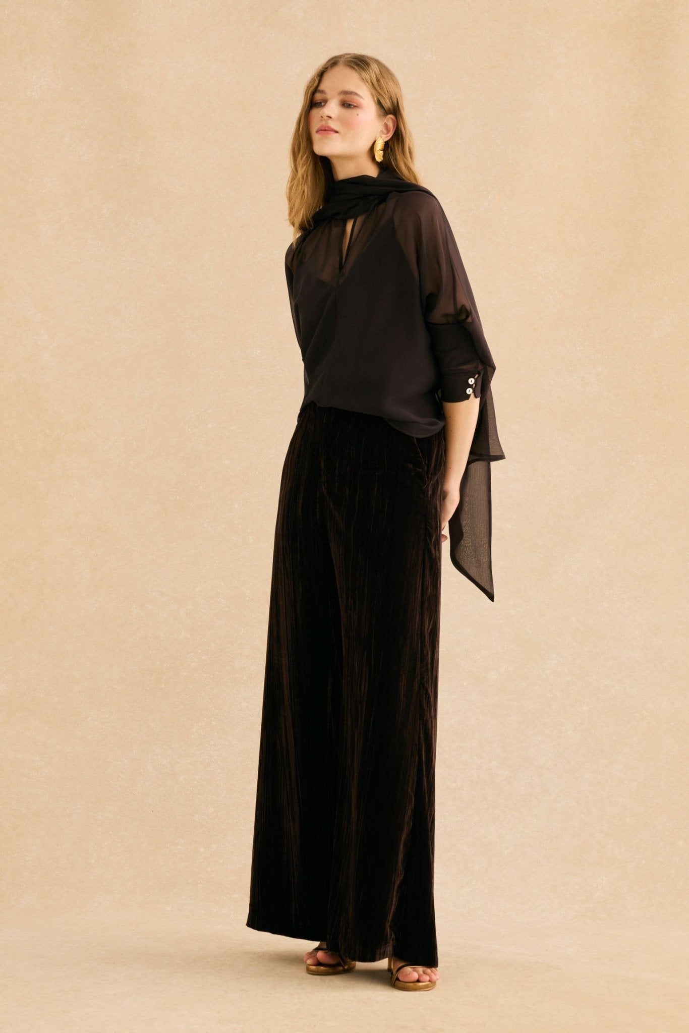 Pantalón MIRELLE Marrón Cacao - BIMANI