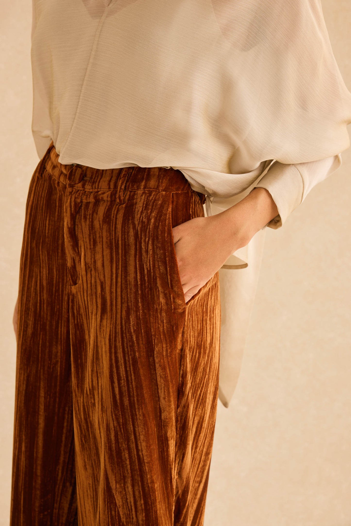 Pantalón MIRELLE Ocre Godello - BIMANI