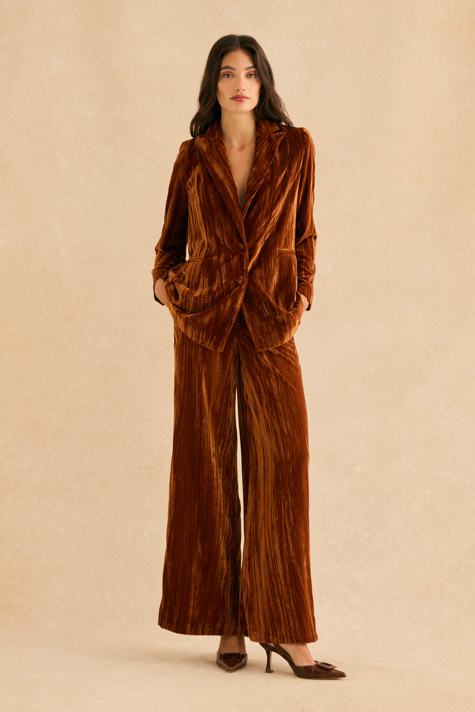 Pantalón MIRELLE Ocre Godello - BIMANI