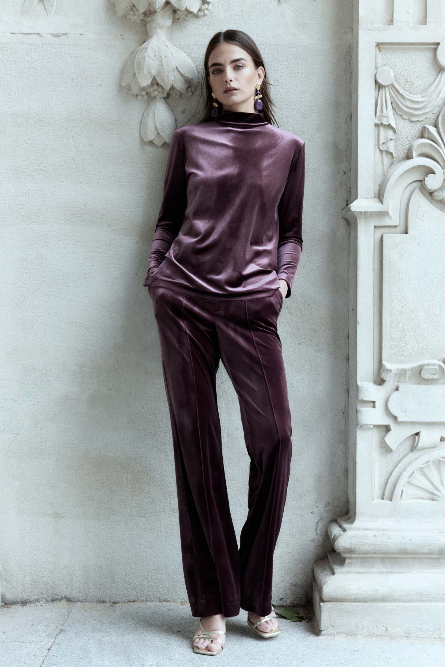 WARHOL Trousers Burgundy