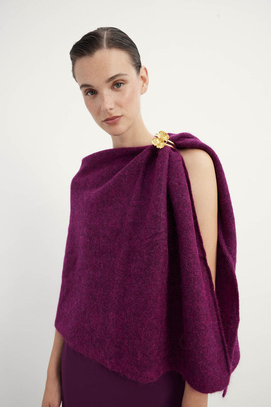 Poncho MOHAIR Bougainvillea