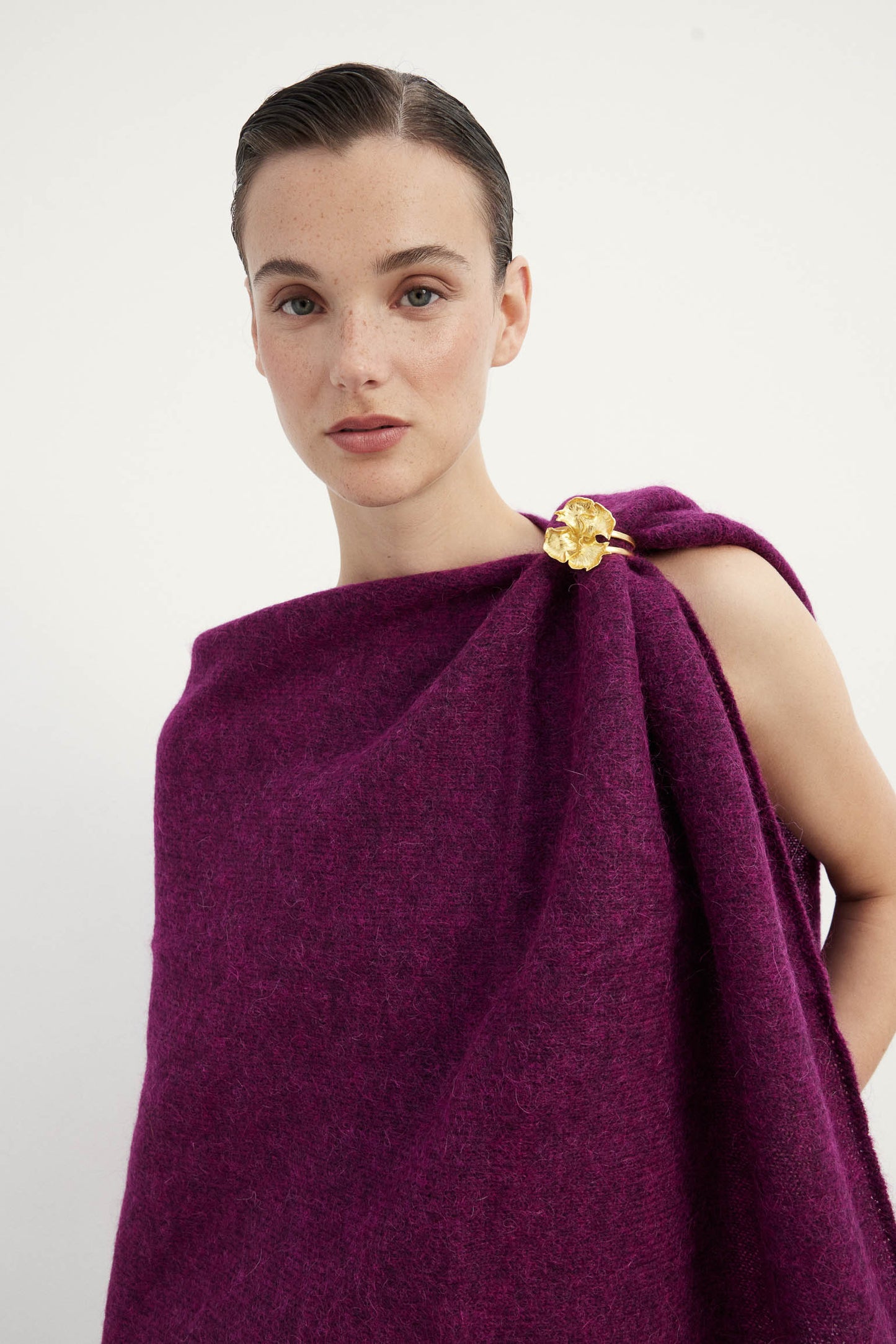 Poncho MOHAIR Bougainvillea