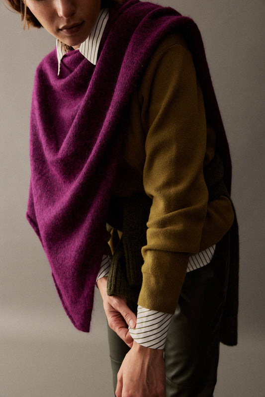 MOHAIR Bougainvillea Poncho