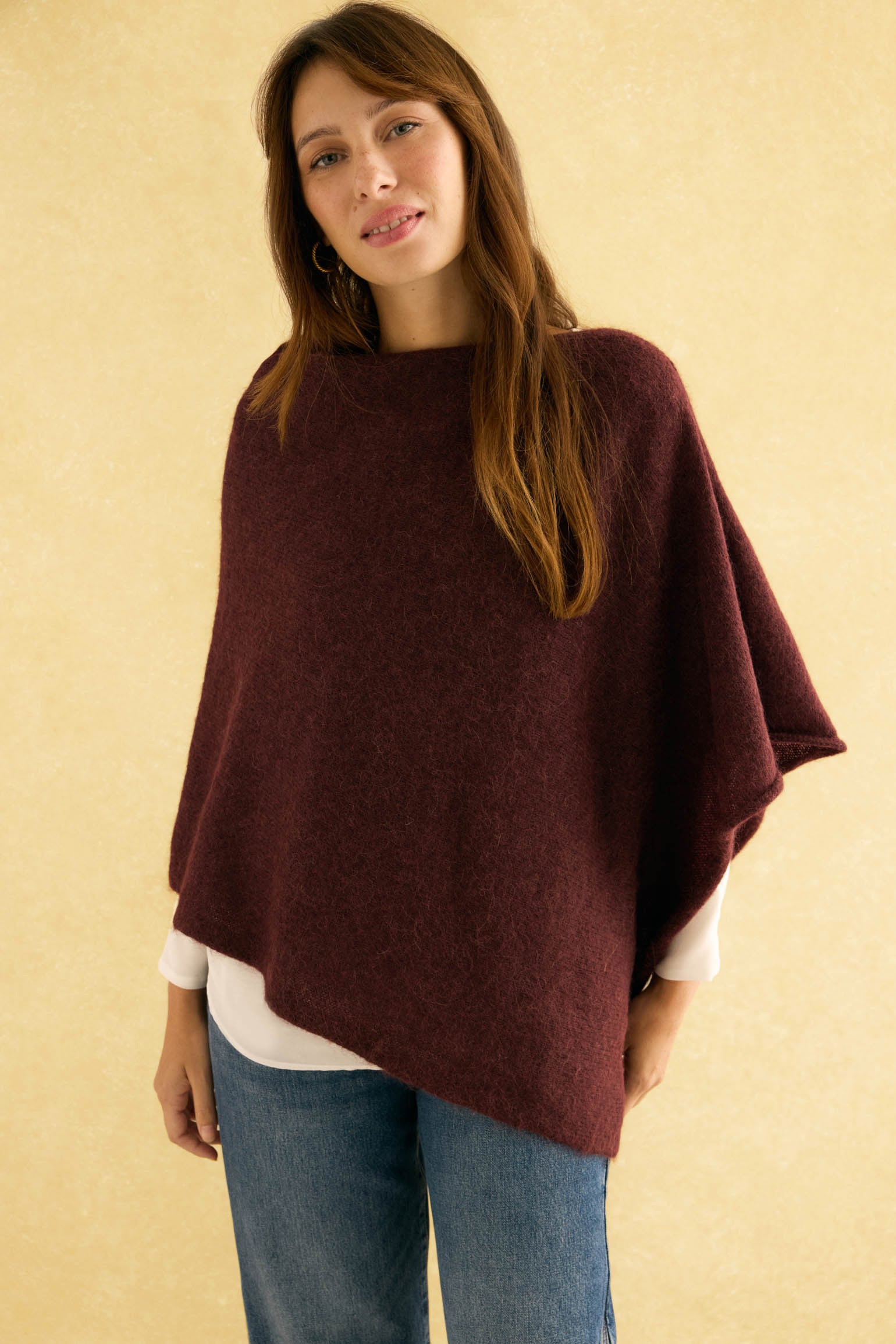 Poncho MOHAIR Chocolate - BIMANI