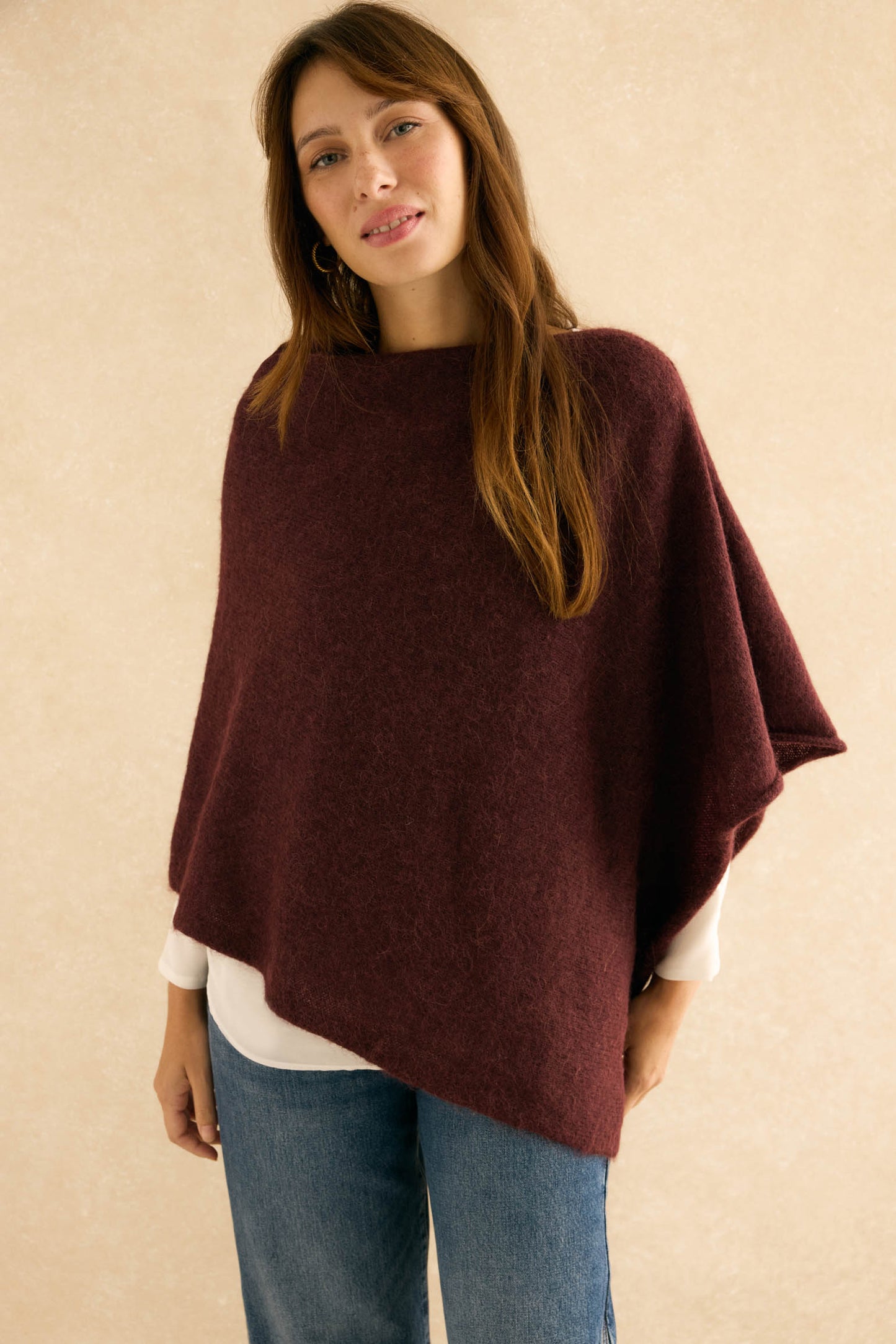 Poncho MOHAIR Chocolate - BIMANI