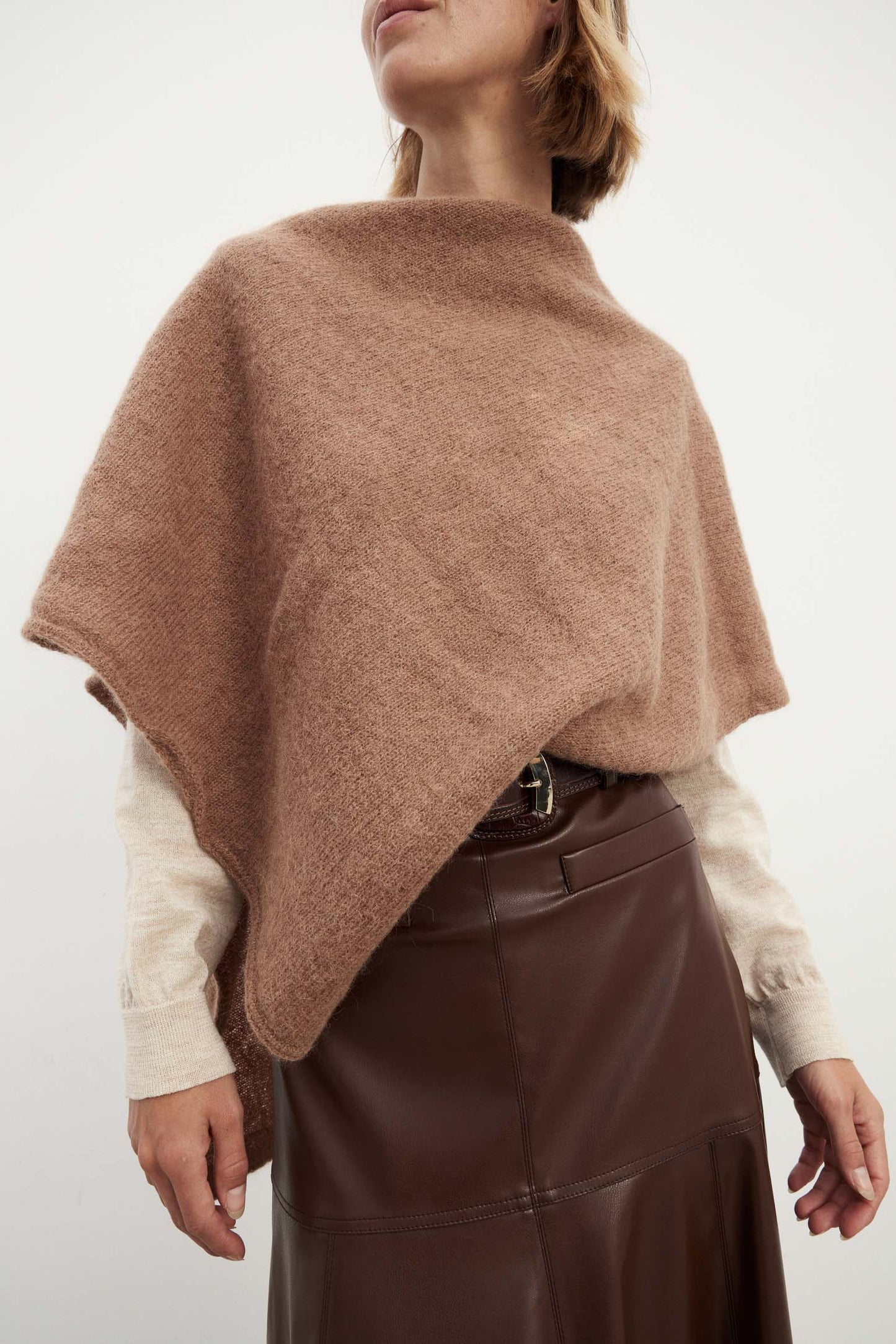 Poncho MOHAIR Caramel