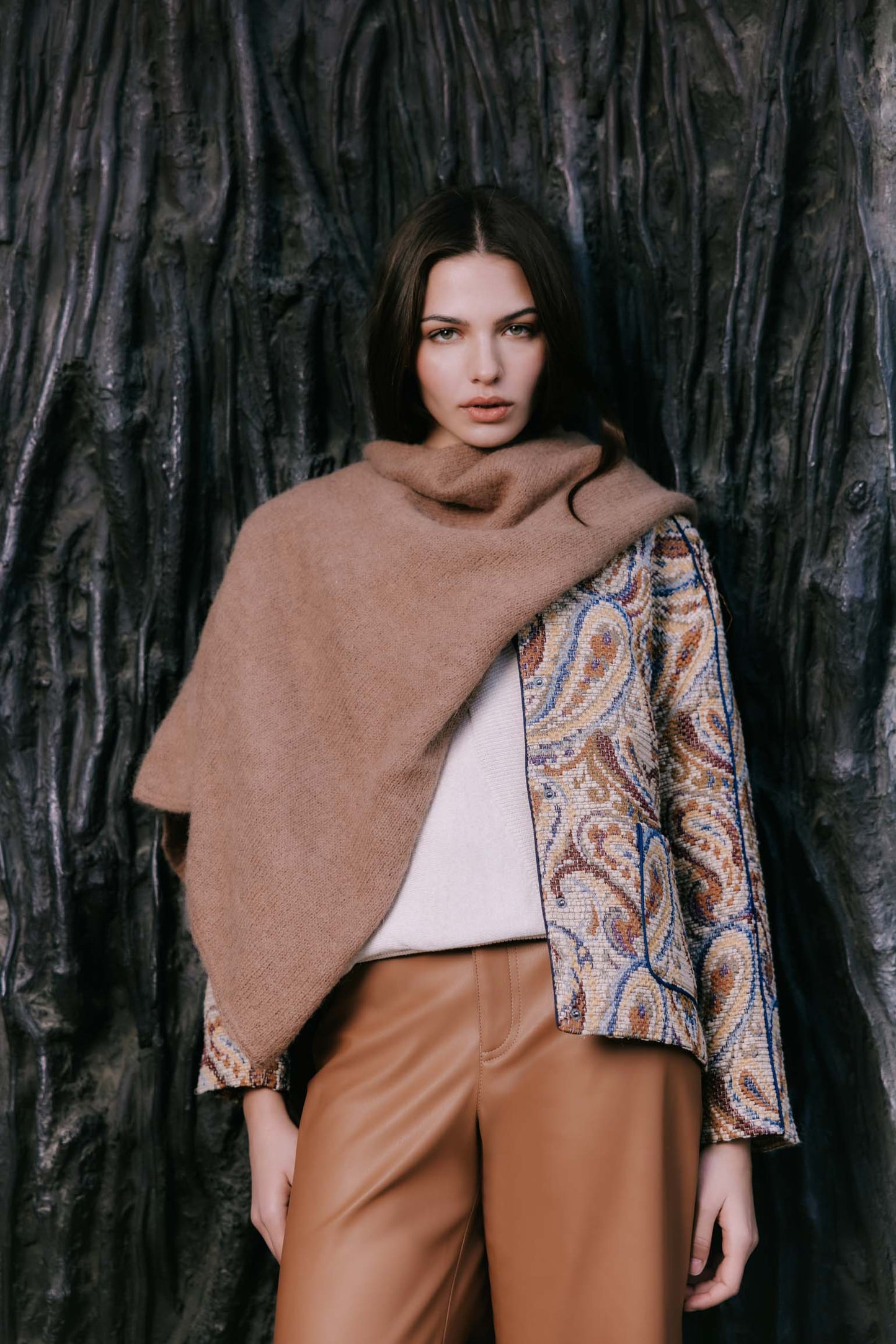 Poncho MOHAIR Caramelo - BIMANI