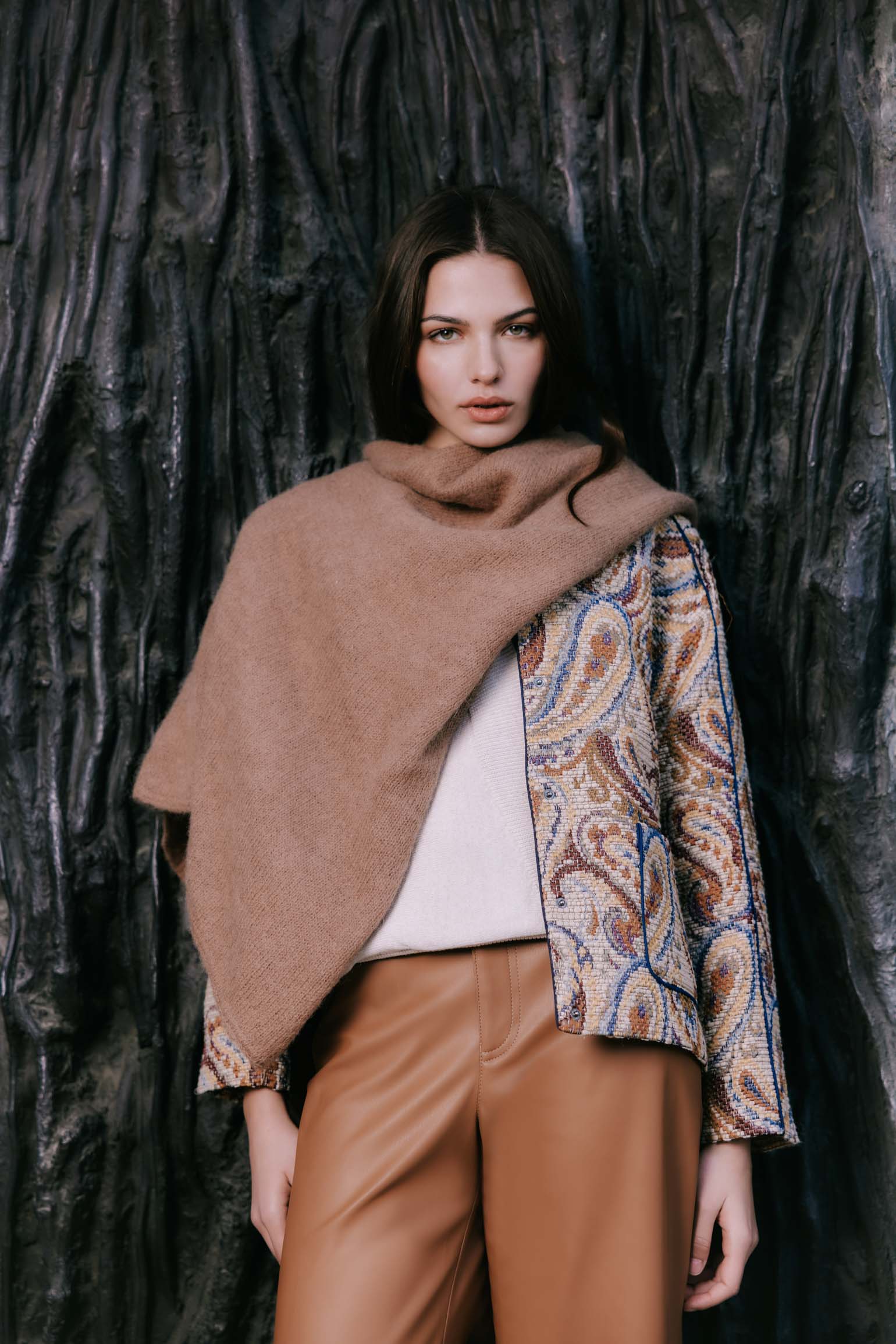 Poncho MOHAIR Caramelo - BIMANI