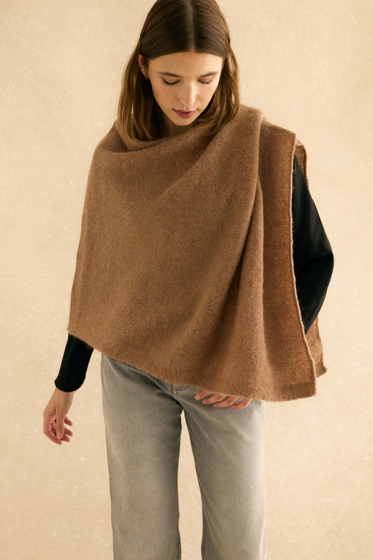 Poncho MOHAIR Caramelo - BIMANI