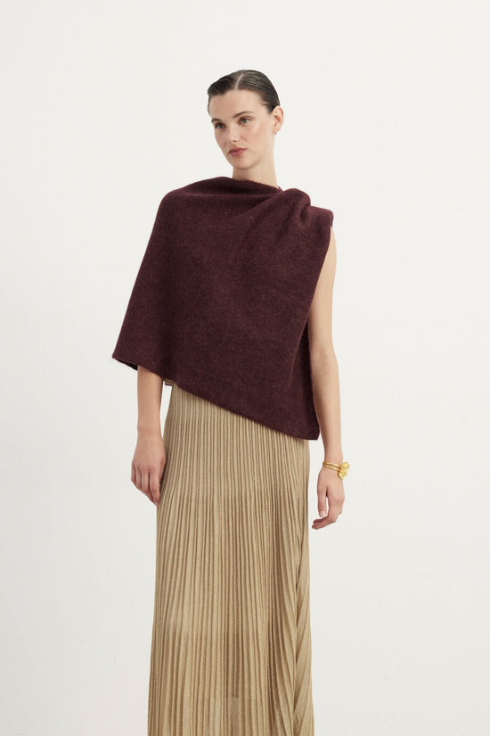 Poncho MOHAIR Chocolate - BIMANI