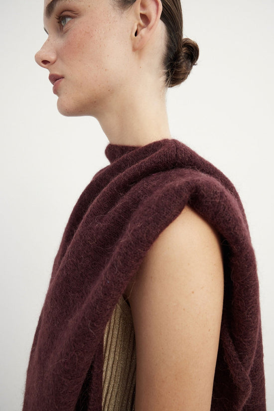 Poncho MOHAIR Chocolate - BIMANI