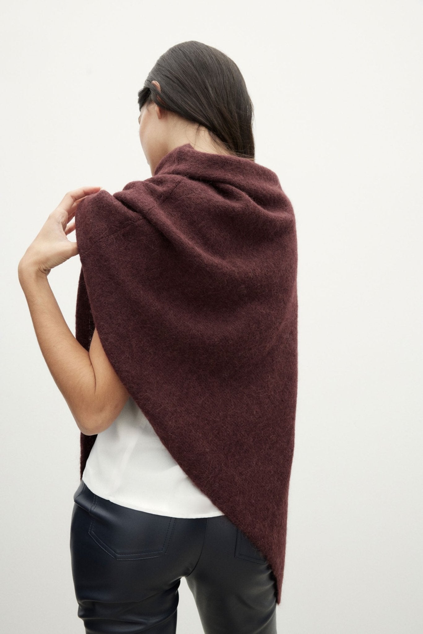 Poncho MOHAIR Chocolate - BIMANI