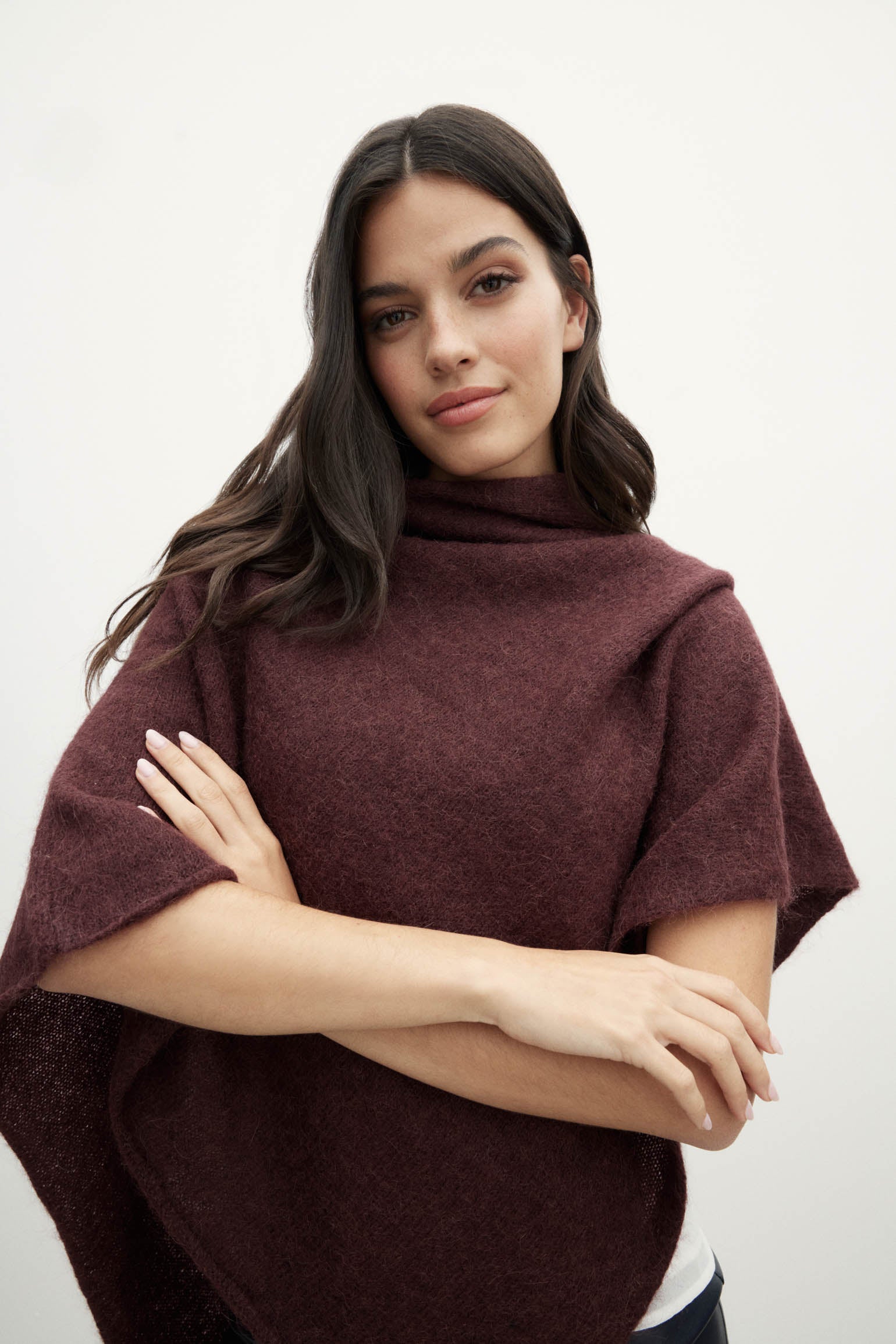 Poncho MOHAIR Chocolate - BIMANI