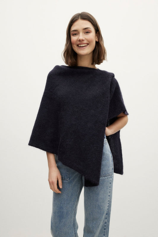 Poncho MOHAIR Dark Blue - BIMANI