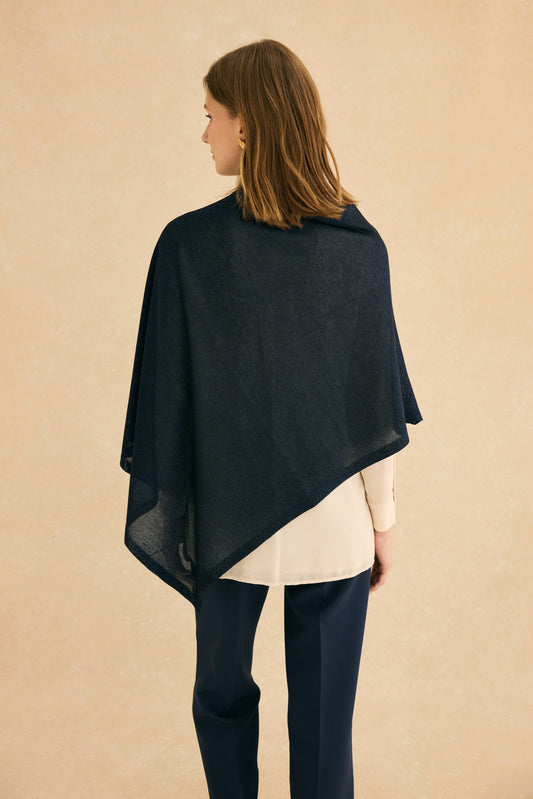 PUNTO Poncho Azul Escuro