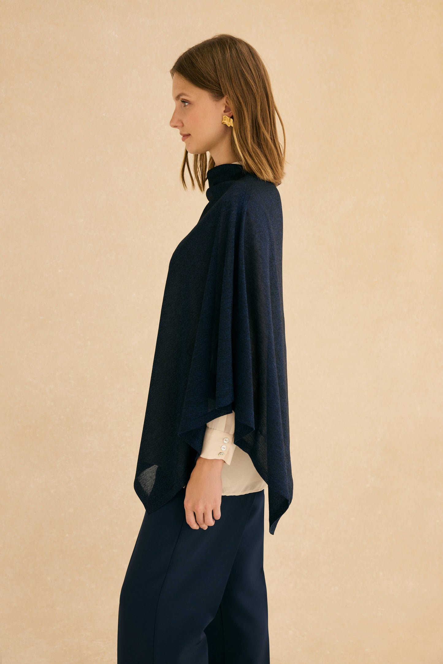 Poncho PUNTO Azul Marino