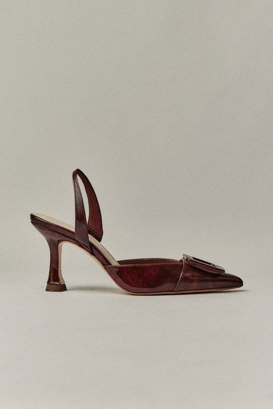 Stiletto NURIA Patent Leather Brown