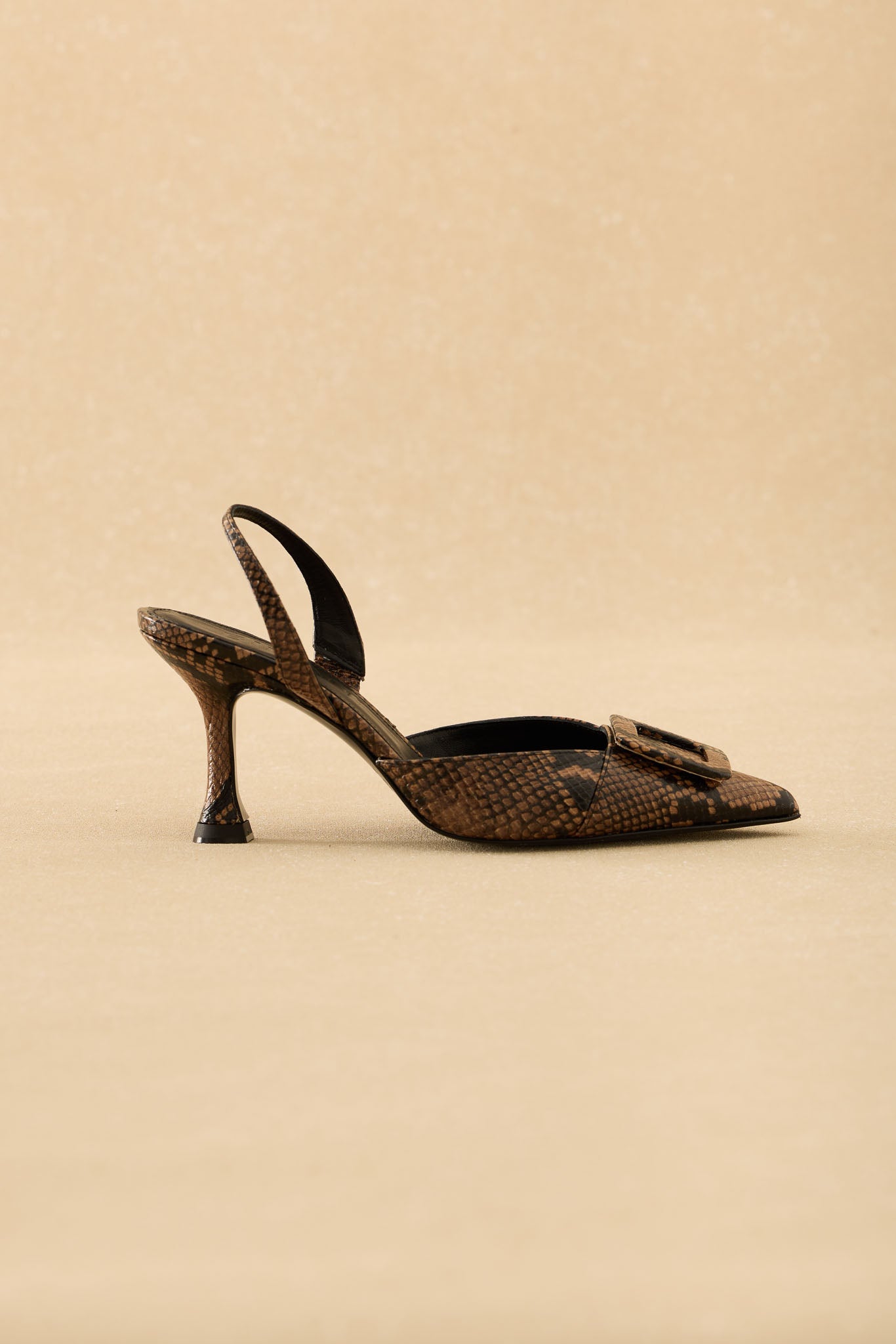 Stiletto NURIA Textura Marrón - BIMANI