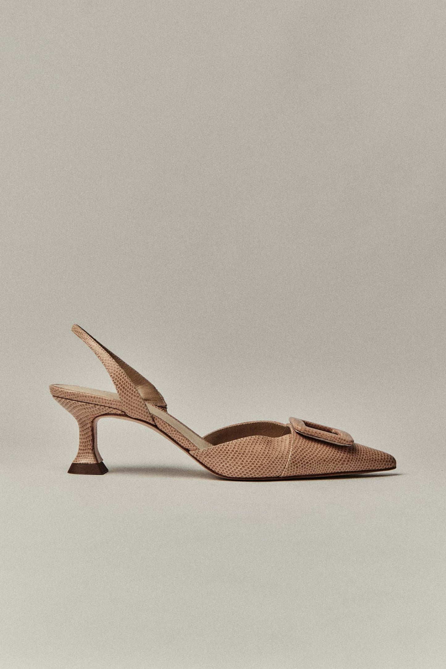 Stiletto NURIA Petite Textura Beige - BIMANI