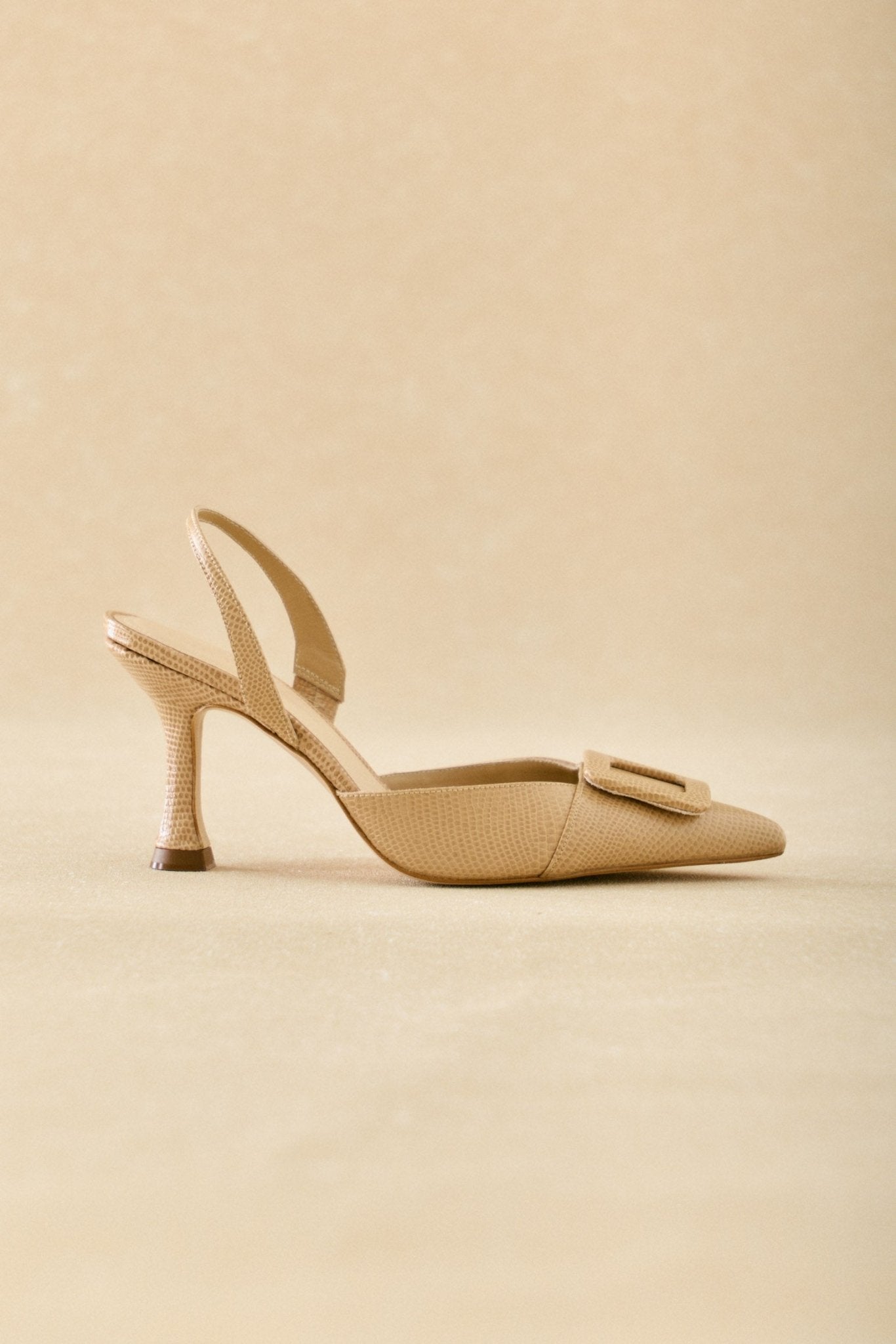 Stiletto NURIA Textura Beige - BIMANI