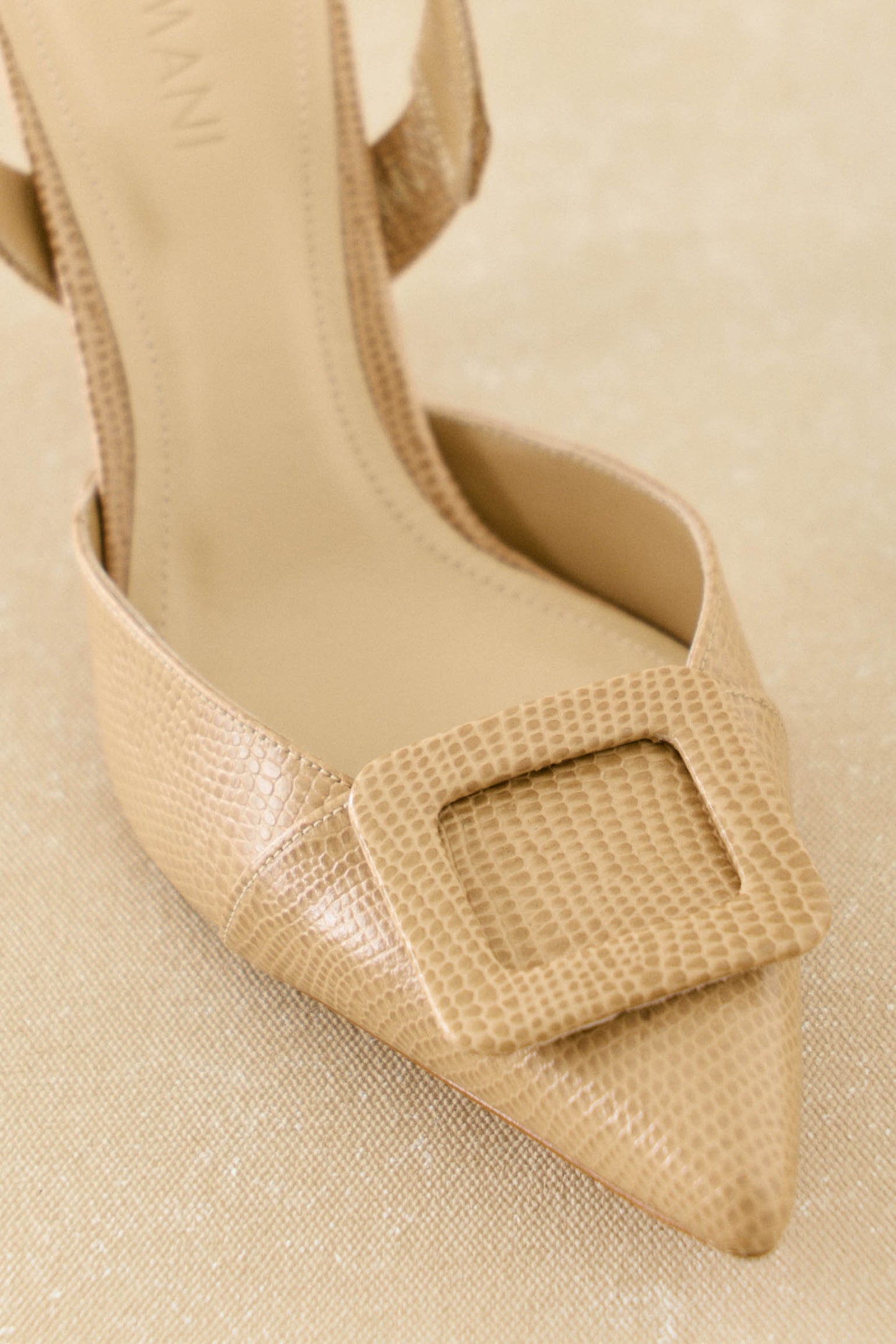Stiletto NURIA Textura Beige - BIMANI