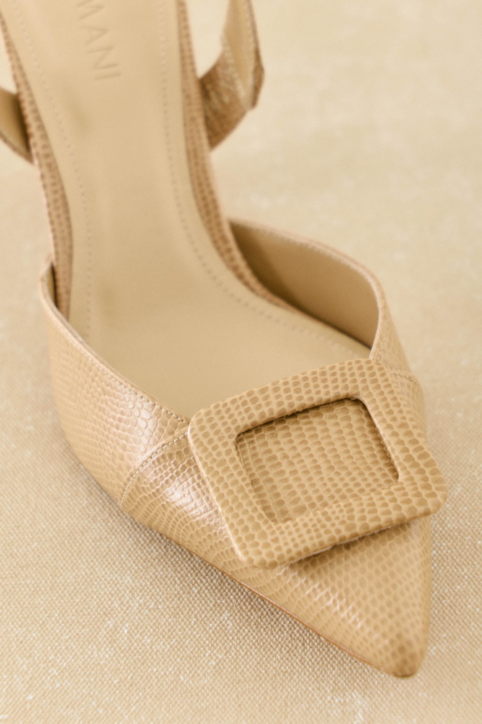 Stiletto NURIA Textura Beige - BIMANI