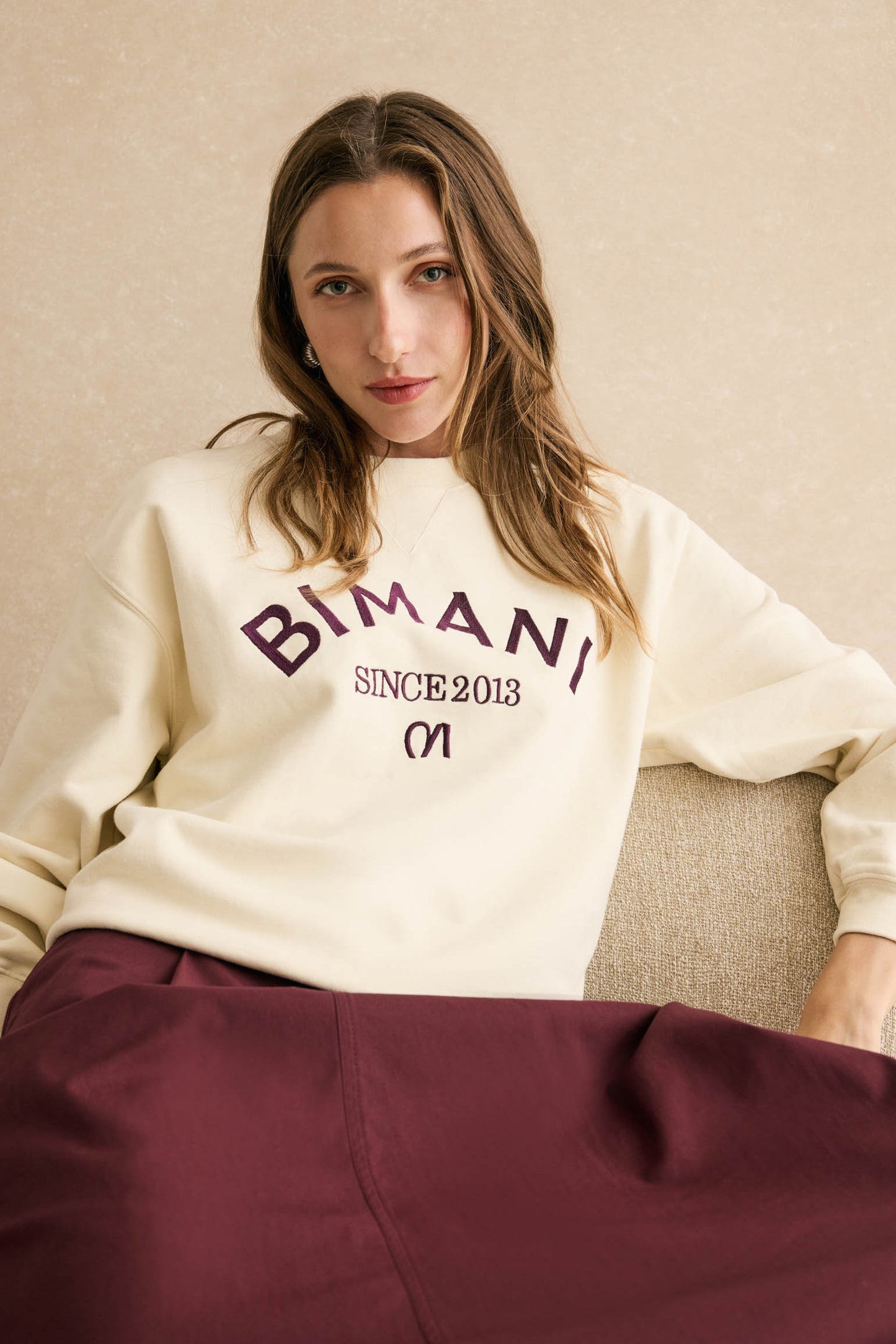 Sudadera JEANNE Beige - BIMANI