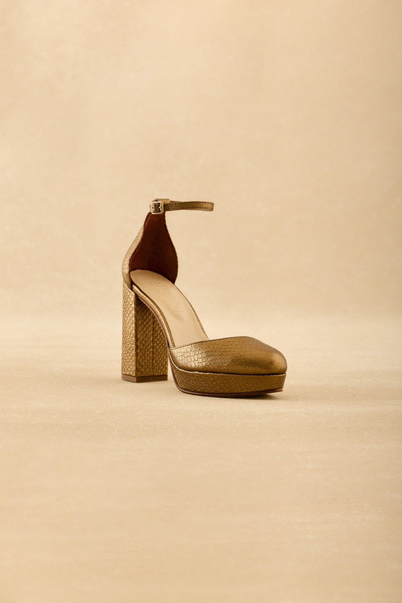 Tacón JULIETA Textura Bronze - BIMANI