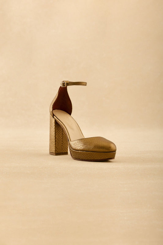 Tacón JULIETA Textura Bronze - BIMANI