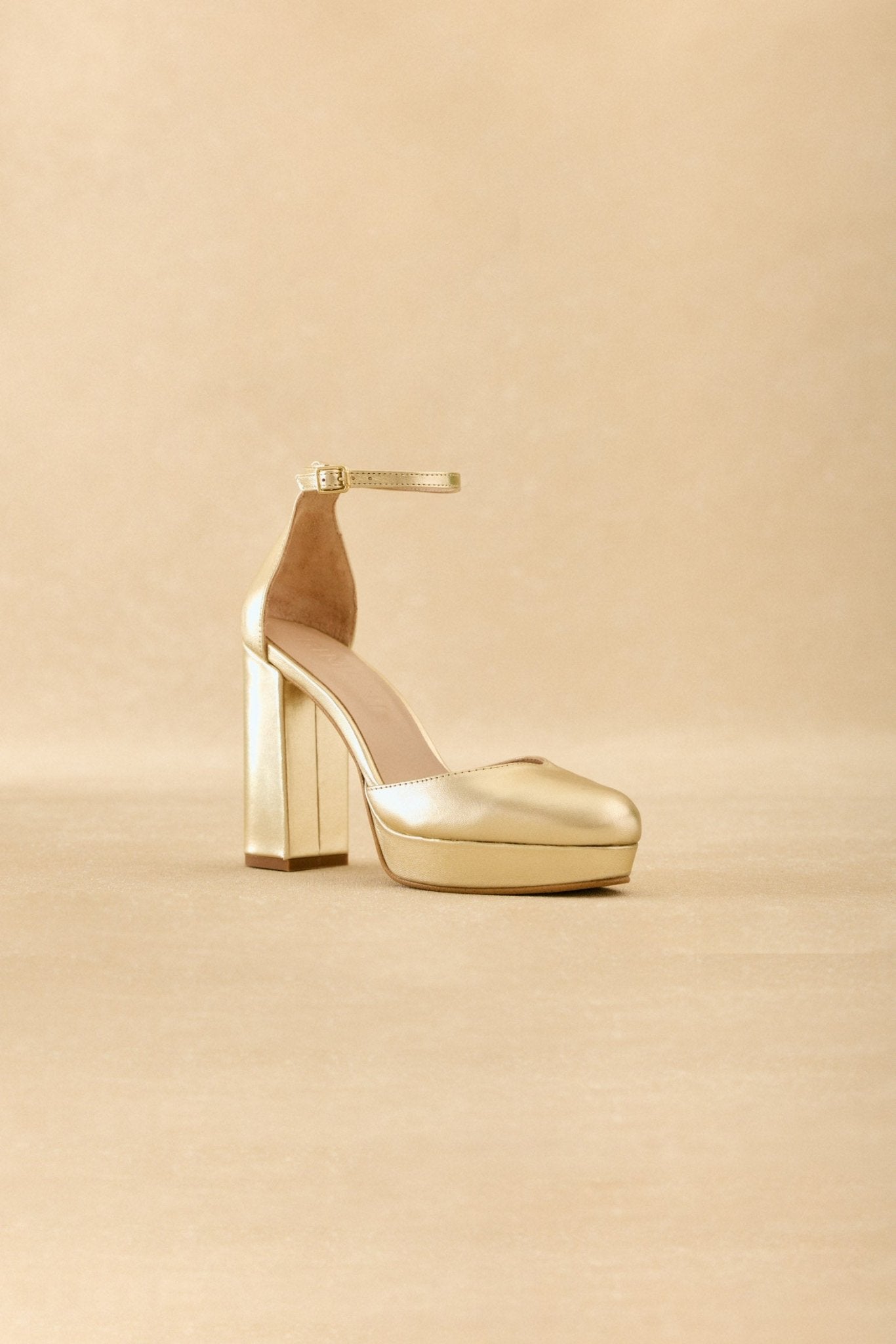 Burdeos Bimani Sandalias Doradas Tacón JULIETA Metalizado BIMANI