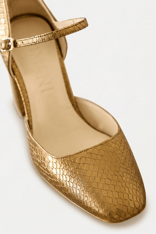 Tacón MARTINA Textura Bronce - BIMANI