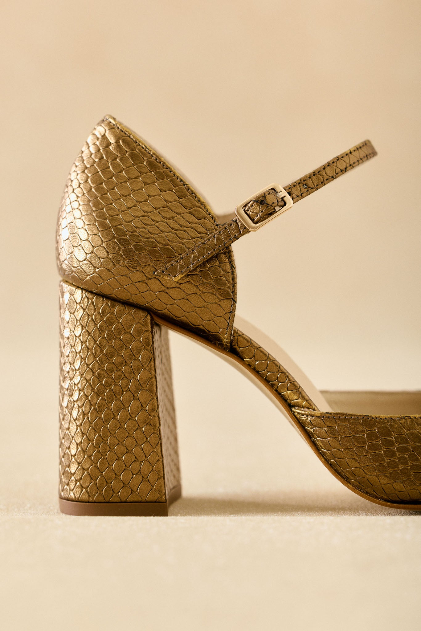 Tacón MARTINA Textura Bronce - BIMANI