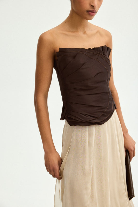 Top DENISE Marrón Cacao - BIMANI