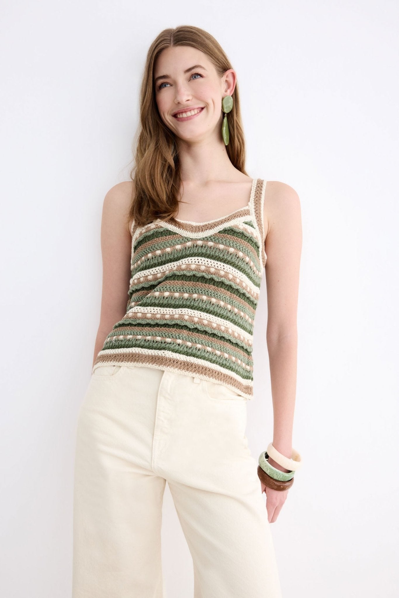 Top GUINEA Emerald Stripes - BIMANI